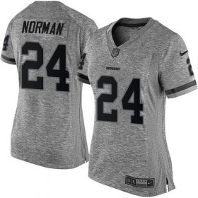 Wholesale Cheap Nike Redskins #24 Josh Norman Gray Women\'s Stitched NFL Limited Gridiron Gray Jersey