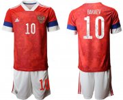 Wholesale Cheap Men 2021 European Cup Russia red home 10 Soccer Jerseys