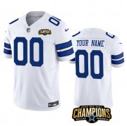 Cheap Men's Dallas Cowboys Active Player Custom White 2023 F.U.S.E. NFC East Champions Patch Football Stitched Jersey