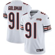 Wholesale Cheap Nike Bears #91 Eddie Goldman White Men's 100th Season Stitched NFL Vapor Untouchable Limited Jersey