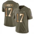 Wholesale Cheap Nike Saints #17 Emmanuel Sanders Olive/Gold Youth Stitched NFL Limited 2017 Salute To Service Jersey