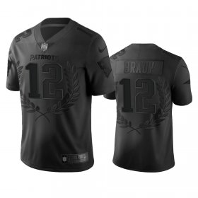 Wholesale Cheap New England Patriots #12 Tom Brady Men\'s Nike Black NFL MVP Limited Edition Jersey