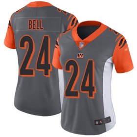 Wholesale Cheap Nike Bengals #24 Vonn Bell Silver Women\'s Stitched NFL Limited Inverted Legend Jersey