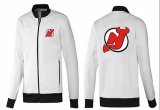 Wholesale Cheap NHL New Jersey Devils Zip Jackets White-1