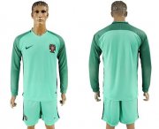 Wholesale Cheap Portugal Blank Away Long Sleeves Soccer Country Jersey