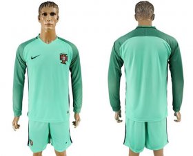 Wholesale Cheap Portugal Blank Away Long Sleeves Soccer Country Jersey