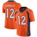 Wholesale Cheap Nike Broncos #12 Brendan Langley Orange Team Color Men's Stitched NFL Vapor Untouchable Limited Jersey