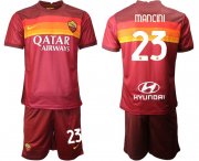 Wholesale Cheap Men 2020-2021 club Roma home 23 red Soccer Jerseys