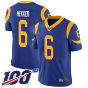 Wholesale Cheap Nike Rams #6 Johnny Hekker Royal Blue Alternate Men's Stitched NFL 100th Season Vapor Limited Jersey