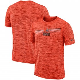 Wholesale Cheap Cleveland Browns Nike Sideline Velocity Performance T-Shirt Heathered Orange