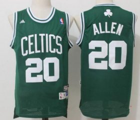 Wholesale Cheap Men\'s Boston Celtics #20 Ray Allen Green Hardwood Classics Soul Swingman Stitched NBA Throwback Jersey