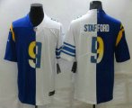 Wholesale Cheap Men's Los Angeles Rams #9 Matthew Stafford Blue White Two Tone 2021 Vapor Untouchable Stitched Nike Limited Jersey