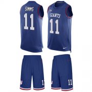 Wholesale Cheap Nike Giants #11 Phil Simms Royal Blue Team Color Men's Stitched NFL Limited Tank Top Suit Jersey