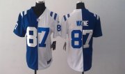 Wholesale Cheap Nike Colts #87 Reggie Wayne Royal Blue/White Women's Stitched NFL Elite Split Jersey