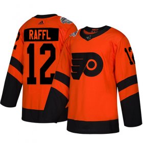 Wholesale Cheap Adidas Flyers #12 Michael Raffl Orange Authentic 2019 Stadium Series Stitched NHL Jersey