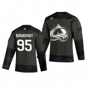 Wholesale Cheap Colorado Avalanche #95 Andre Burakovsky Adidas 2019 Veterans Day Men's Authentic Practice NHL Jersey Camo