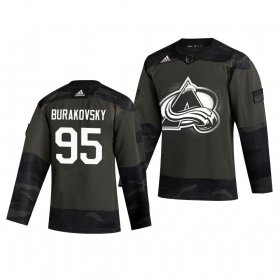 Wholesale Cheap Colorado Avalanche #95 Andre Burakovsky Adidas 2019 Veterans Day Men\'s Authentic Practice NHL Jersey Camo