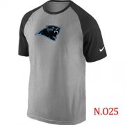 Wholesale Cheap Nike Carolina Panthers Ash Tri Big Play Raglan NFL T-Shirt Grey/Black