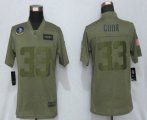 Wholesale Cheap Women's Minnesota Vikings #33 Dalvin Cook NEW Olive 2019 Salute To Service Stitched NFL Nike Limited Jersey