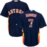 Wholesale Cheap Astros #7 Craig Biggio Navy Blue Team Logo Fashion Stitched MLB Jersey