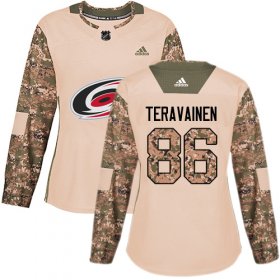 Wholesale Cheap Adidas Hurricanes #86 Teuvo Teravainen Camo Authentic 2017 Veterans Day Women\'s Stitched NHL Jersey