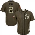 Wholesale Cheap Yankees #2 Derek Jeter Green Salute to Service Stitched Youth MLB Jersey