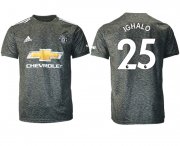 Wholesale Cheap Men 2020-2021 club Manchester United away aaa version 25 black Soccer Jerseys