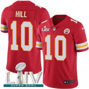 Wholesale Cheap Nike Chiefs #10 Tyreek Hill Red Super Bowl LIV 2020 Team Color Men's Stitched NFL Vapor Untouchable Limited Jersey
