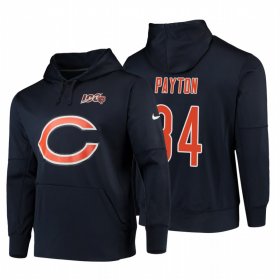 Wholesale Cheap Chicago Bears #34 Walter Payton Nike NFL 100 Primary Logo Circuit Name & Number Pullover Hoodie Navy