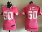 Wholesale Cheap Nike Cowboys #50 Sean Lee Pink Women's Stitched NFL Elite Bubble Gum Jersey