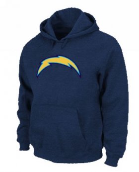 Wholesale Cheap Los Angeles Chargers Logo Pullover Hoodie Dark Blue