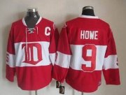 Wholesale Cheap Red Wings #9 Gordie Howe Red Winter Classic CCM Throwback Stitched NHL Jersey