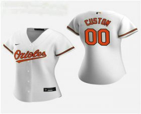 Wholesale Cheap Women\'s Custom Baltimore Orioles 2020 White Home Nike Jersey