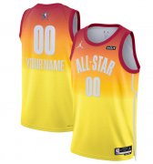 Cheap Men's 2023 All-Star Active Player Custom Orange Game Swingman Stitched Basketball Jersey