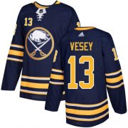 Wholesale Cheap Adidas Sabres #13 Jimmy Vesey Navy Blue Home Authentic Stitched NHL Jersey