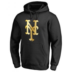 Wholesale Cheap New York Mets Gold Collection Pullover Hoodie Black