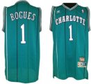 Wholesale Cheap Charlotte Hornets #1 Muggsy Bogues Green Swingman Throwback Jersey