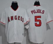 Wholesale Cheap Angels of Anaheim #5 Albert Pujols White New Cool Base Stitched MLB Jersey