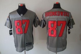 Wholesale Cheap Nike Patriots #87 Rob Gronkowski Grey Shadow Men\'s Stitched NFL Elite Jersey