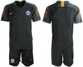 Wholesale Cheap Chile Blank Black Goalkeeper Soccer Country Jersey