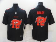 Wholesale Cheap Men's Tampa Bay Buccaneers #12 Tom Brady Black 2020 Shadow Logo Vapor Untouchable Stitched NFL Nike Limited Jersey