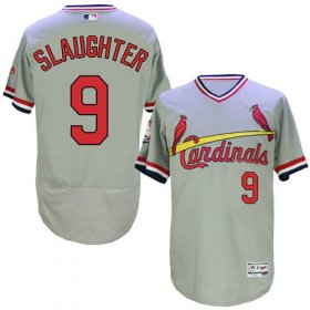 Wholesale Cheap Cardinals #9 Enos Slaughter Grey Flexbase Authentic Collection Cooperstown Stitched MLB Jersey