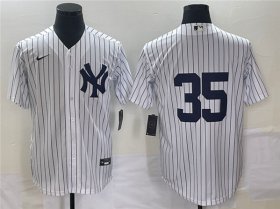 Wholesale Cheap Men\'s New York Yankees #35 Clay Holmes White Cool Base Stitched Baseball Jersey