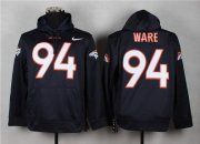 Wholesale Cheap Denver Broncos #94 DeMarcus Ware Blue Pullover NFL Hoodie