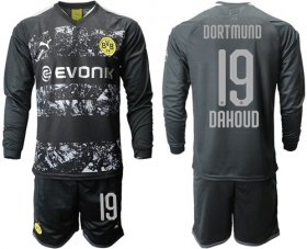 Wholesale Cheap Dortmund #19 Dahoud Away Long Sleeves Soccer Club Jersey
