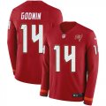 Wholesale Cheap Nike Buccaneers #14 Chris Godwin Red Team Color Men's Stitched NFL Limited Therma Long Sleeve Jersey