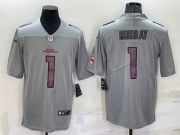 Wholesale Cheap Men's Arizona Cardinals Kyler Murray LOGO Grey Atmosphere Fashion 2022 Vapor Untouchable Stitched Nike Limited Jersey
