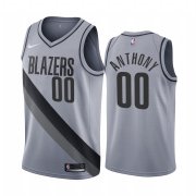 Wholesale Cheap Portland Trail Blazers #00 Carmelo Anthony Gray NBA Swingman 2020-21 Earned Edition Jersey