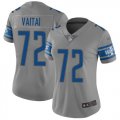 Wholesale Cheap Nike Lions #72 Halapoulivaati Vaitai Gray Women's Stitched NFL Limited Inverted Legend Jersey