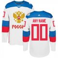 Wholesale Cheap Men's Adidas Team Russia Personalized Authentic White Home 2016 World Cup NHL Jersey